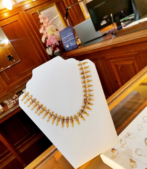 Złoty łańcuszek, kolia damska.