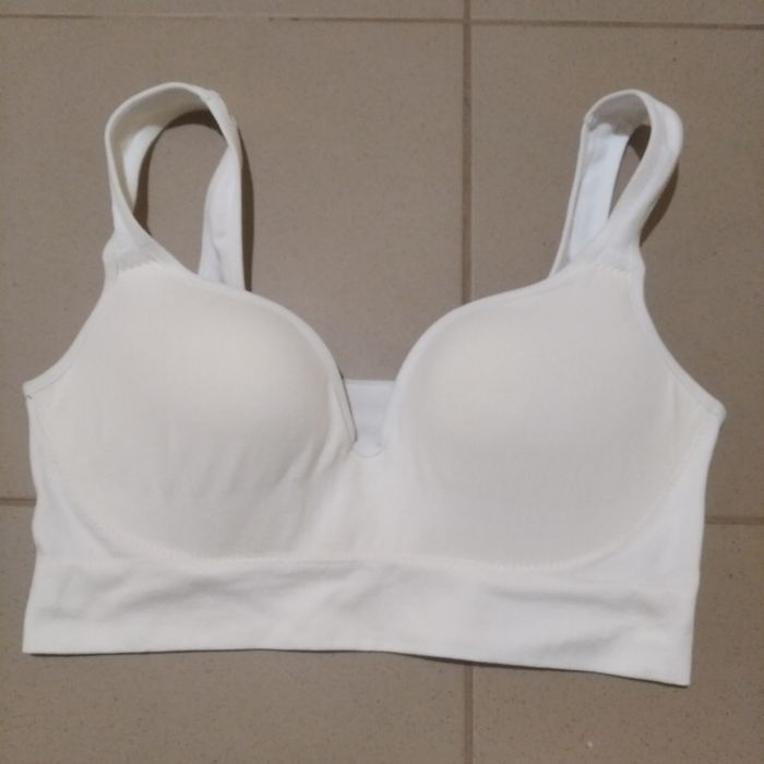 Biustonosz biały bezszwowy rozmiar L/XL