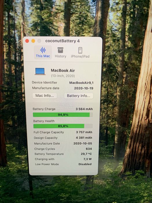 MacBook Air 2020 256gb 6-7годин акб.