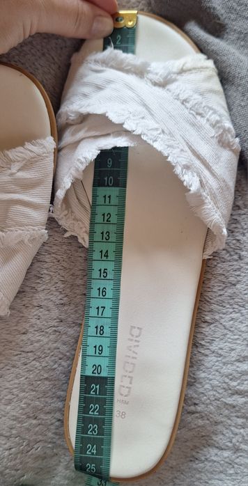 Biale klapki damskie h&m 38