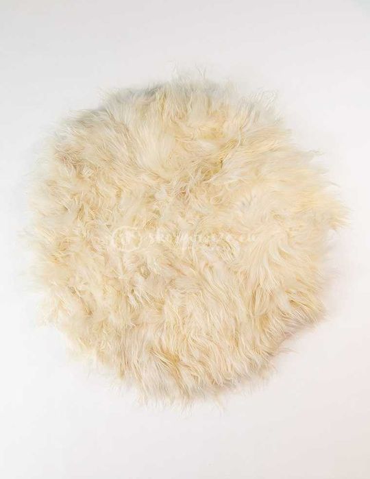 Skóra owcza okrągła biała