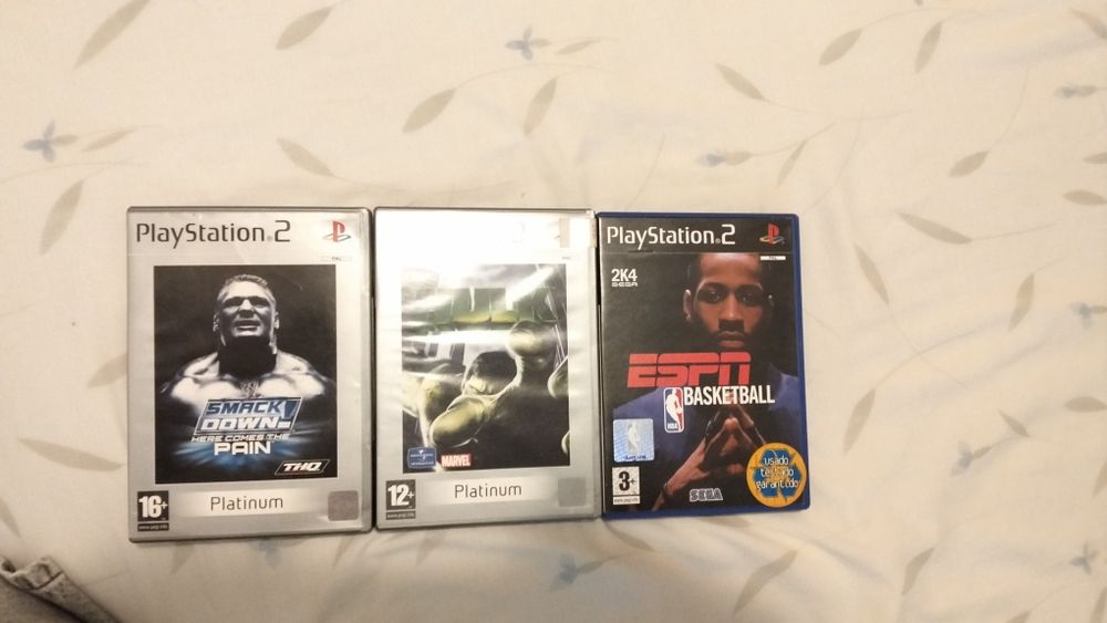 3 jogos para a PS2 em ótimo estado de conservação e pouco usados por 20€. Valor negociável.