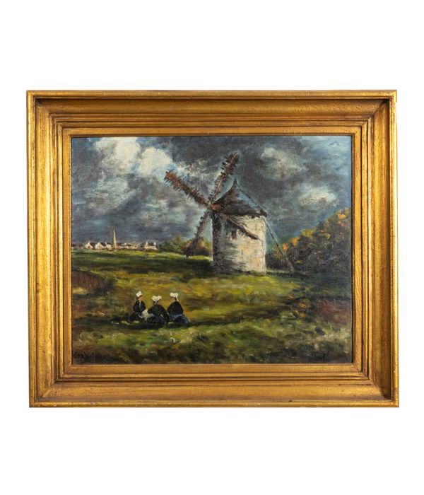 Pintura moinho Barbizon | século XIX