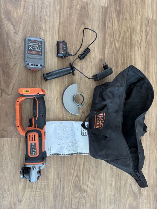 Rebarbadora Black+Decker 18V 125mm + bateria 4Ah – Como Nova