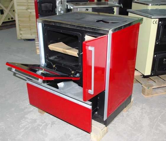 Piec kuchenny, kuchnia ROYAL 720 czerwona, prawa