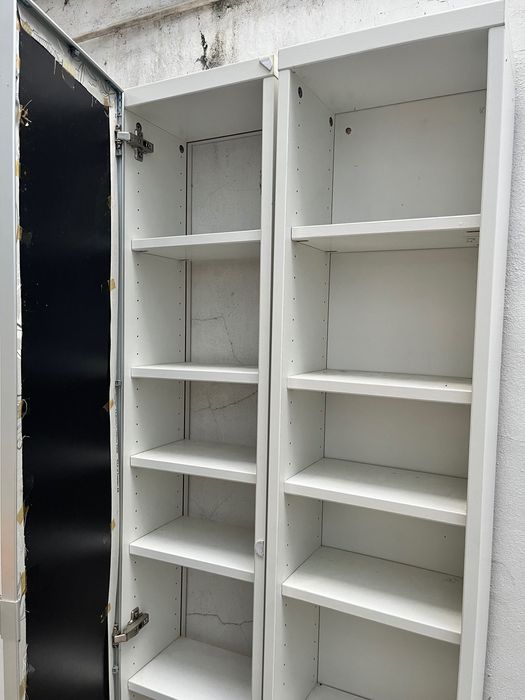 Armário BESTA Branco com Porta em Vidro Decorativa - 192 x 30 x 22 cm