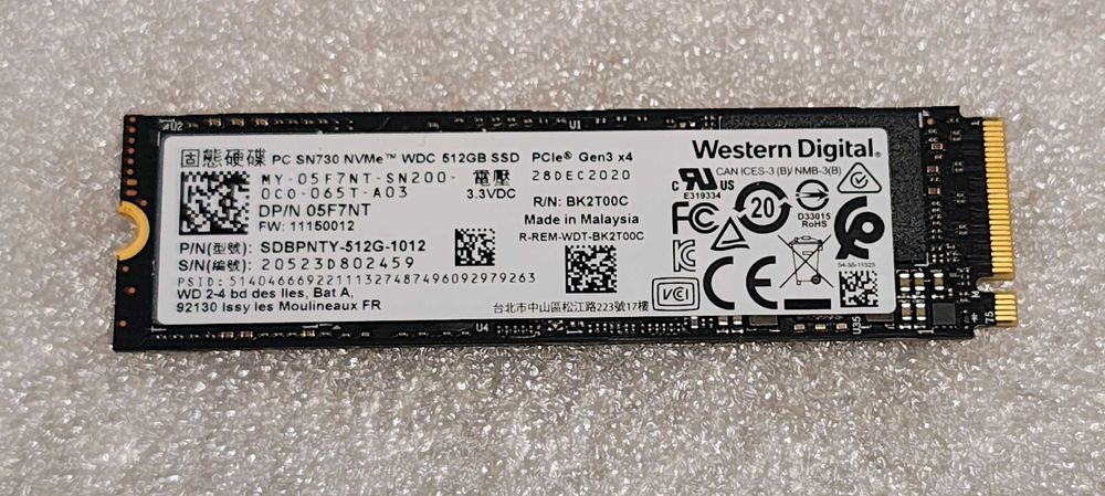 Dysk SSD WD Western Digital 512GB PC SN730 M.2 NVMe 2280