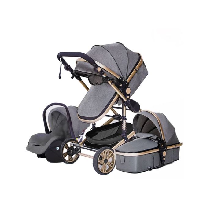WÓZEK DZIECIĘCY 3W1 Luksusowy Wielofunkcyjny Gondola Spacerówk Fotelik