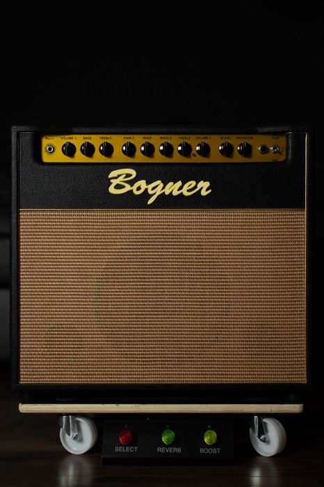 Bogner Shiva EL34 2-Channel 80-Watt 1x12" Guitar Combo with Reverb 2005 - Black with Green Back Panel