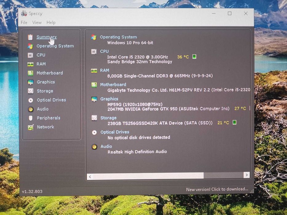 Asus i5 3.00GHz, 8GB, SSD de 238GB, GTX 950 2GB