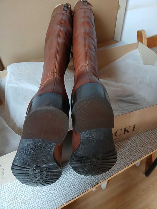 Kozaki damskie z naturalnej skóry