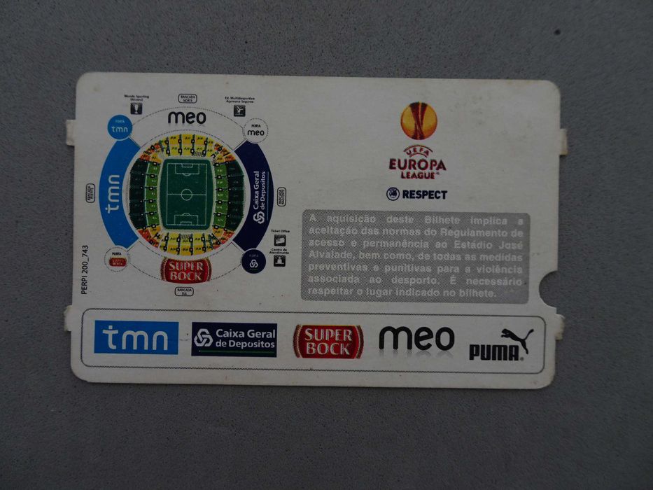 Bilhete futebol Sporting Herta BSC Berlin 2009