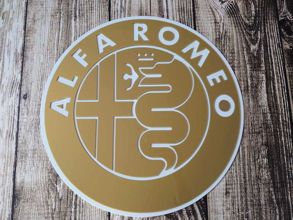 Alfa Romeo logo emblemat na ściane do garażu pokoju