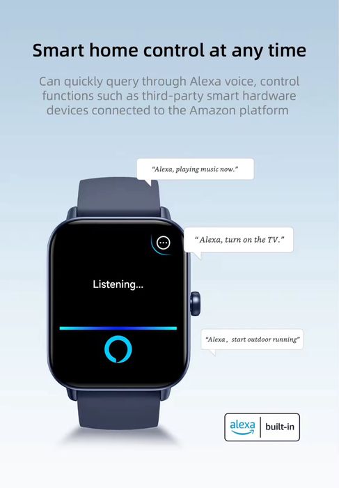 Smartwatch Alexa - Prova Água Bluetooth