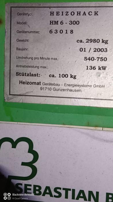 Rębak spalinowy bębnowy Heizohack Hm 6-300 VM Heizomat