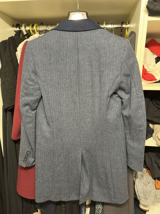 Чоловіче вовняне пальто Gregory Arber сіро сине /шерстяное пальто