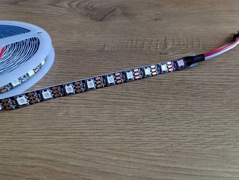 Taśma LED WS2812B 5m 60 LED/m IP30 adresowalna Arduino ESP32