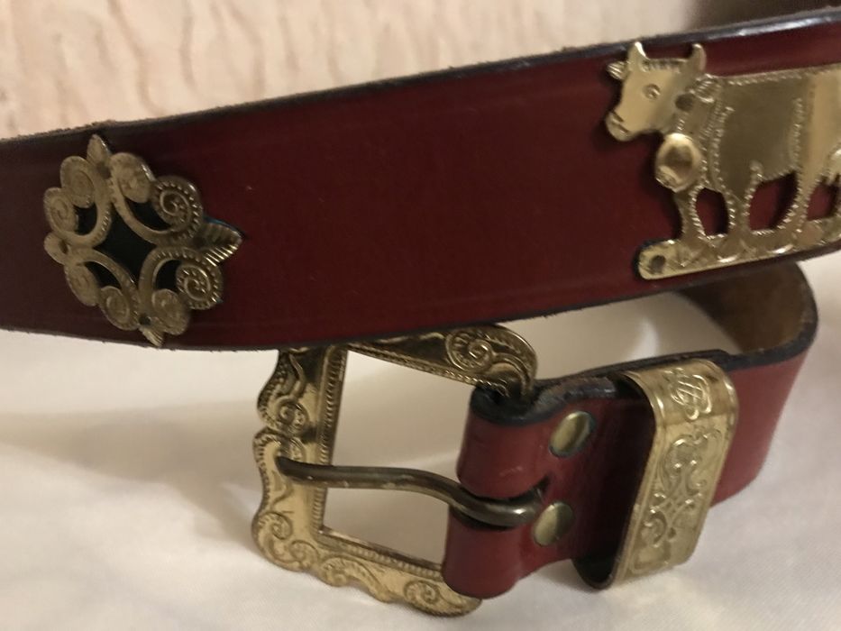 Вінтажний шкіряний ремінь