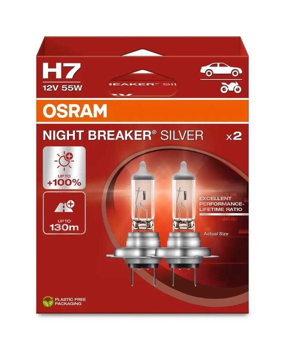 Żarówki H7, H1 Night Breaker Silver