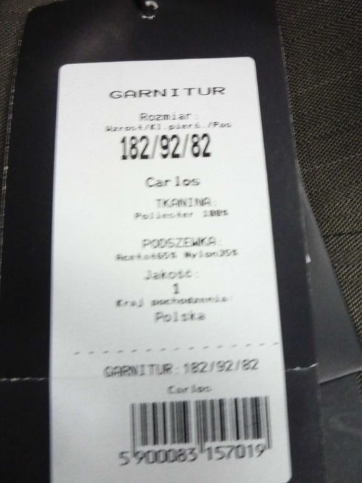 Garnitur RECMAN oliwkowy 182/92/82