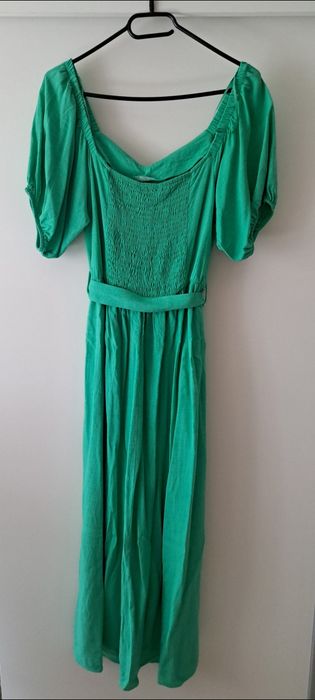 Sukienka zielona midi r.L, Reserved, len