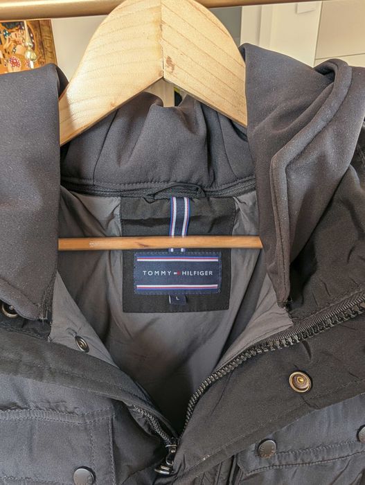 Tommy Hilfiger Kurtka Puchowa – Rozmiar L Stan Idealny Puch Naturalny