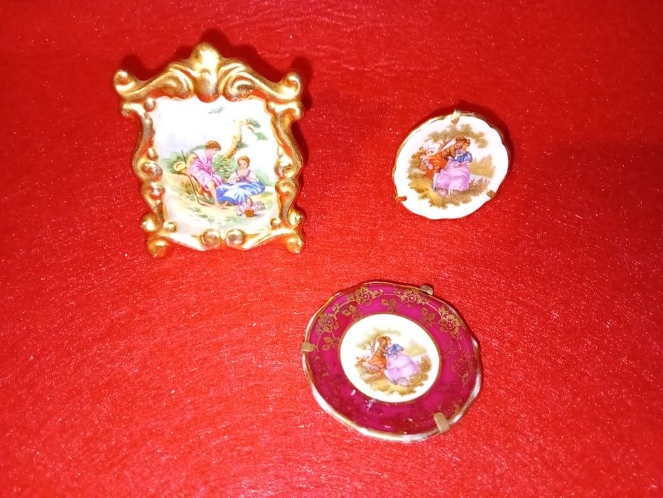 3 Miniaturas em porcelana Limoges