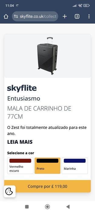 Mala Rígida Skyflite 77cms Nova