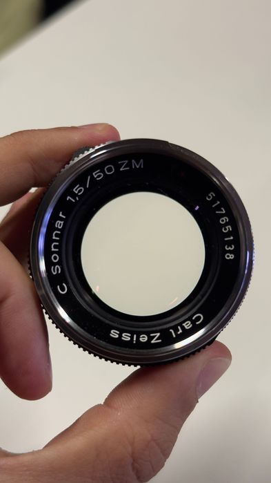 Carl zeiss c sonnar t* 50MM F/1.5 zm leica preta