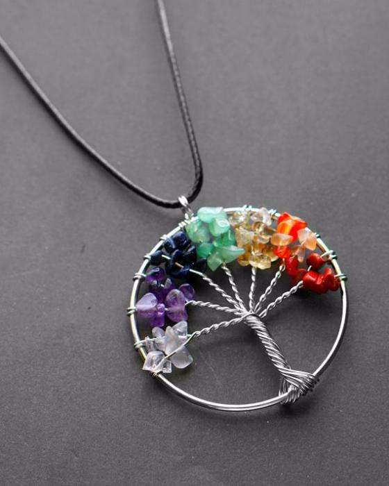 Artesanato árvore da vida 7 chakras Yoga Reiki Energia - NOVA