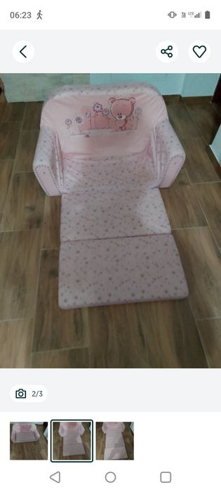 Sofa  dziecięca różowa