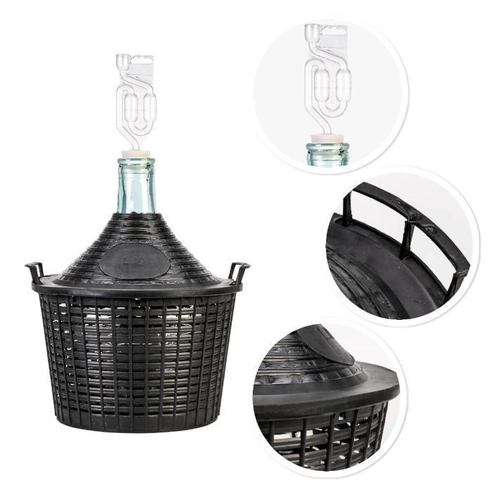 Balon - 10 l - dama galon dymion na wino w koszu