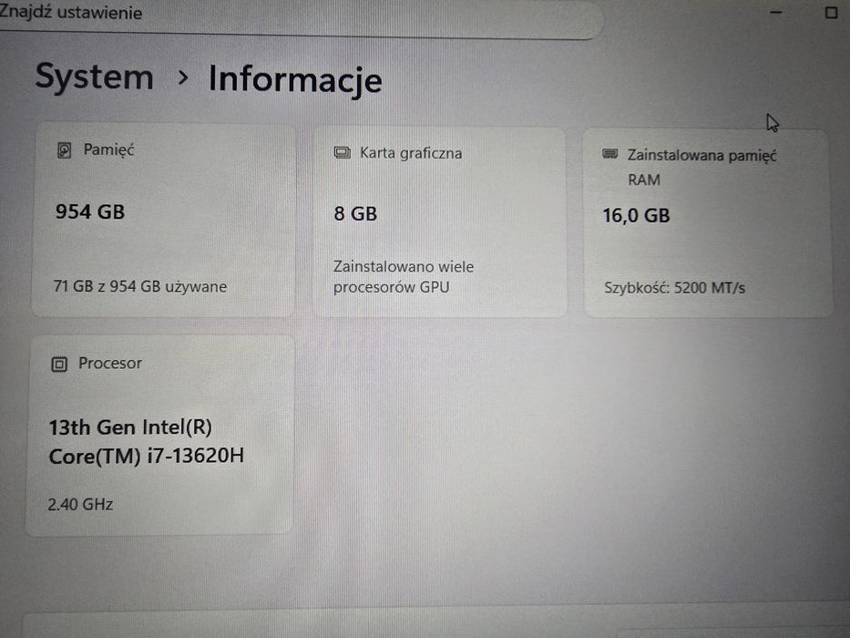 MSI KATANA 15 B13V RTX 4060 8GB / i7-13620H / 16GB RAM / SSD 1TB / 144Hz