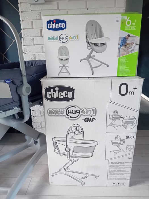 Chicco Baby Hug Air 4 in 1 + materac + tacka + pokrowiec