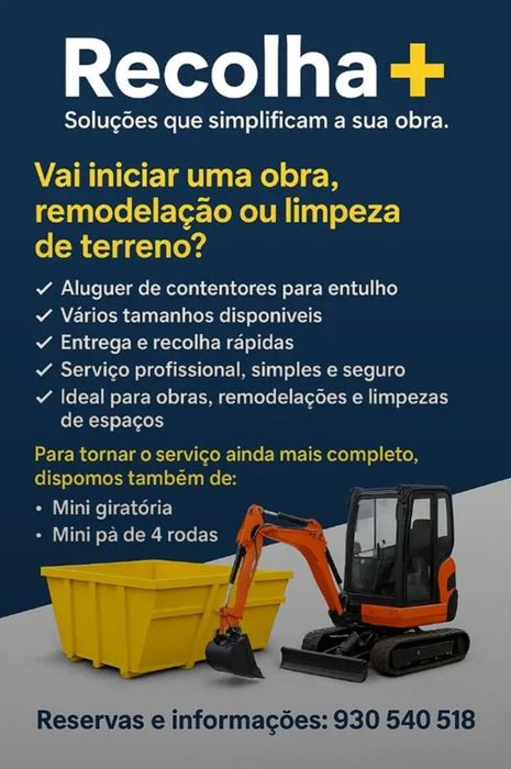 Aluguer contentores para entulho