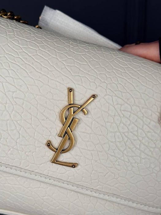 Yves Saint Laurent Niki Bag Milk/Gold | Стильна люкс сумка YSL