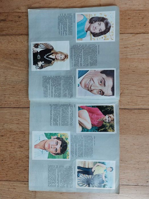 Caderneta de cromos "Ídolos do cinema e da canção - 1969" - Completa