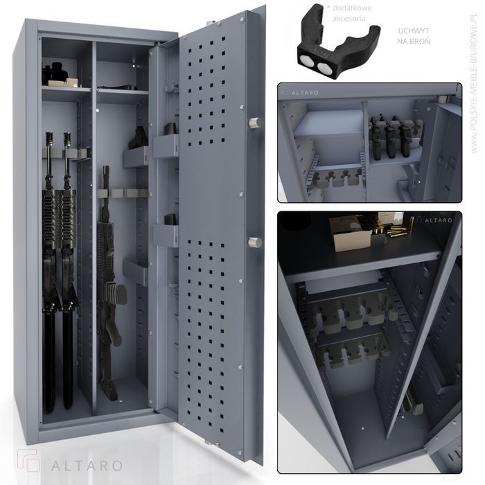 Szafa na BROŃ długą i krótką • certfikat S1 • zamek ELEKTRONICZNY