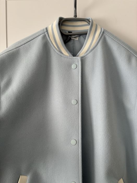 Kurtka bomberka H&M XS 160/80A niebiesko-biała