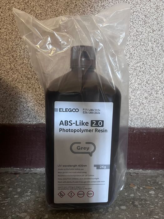 ELEGOO ABS-Like 2.0 Photopolymer Resin SZARA 2KG KRÓTKI TERMIN!