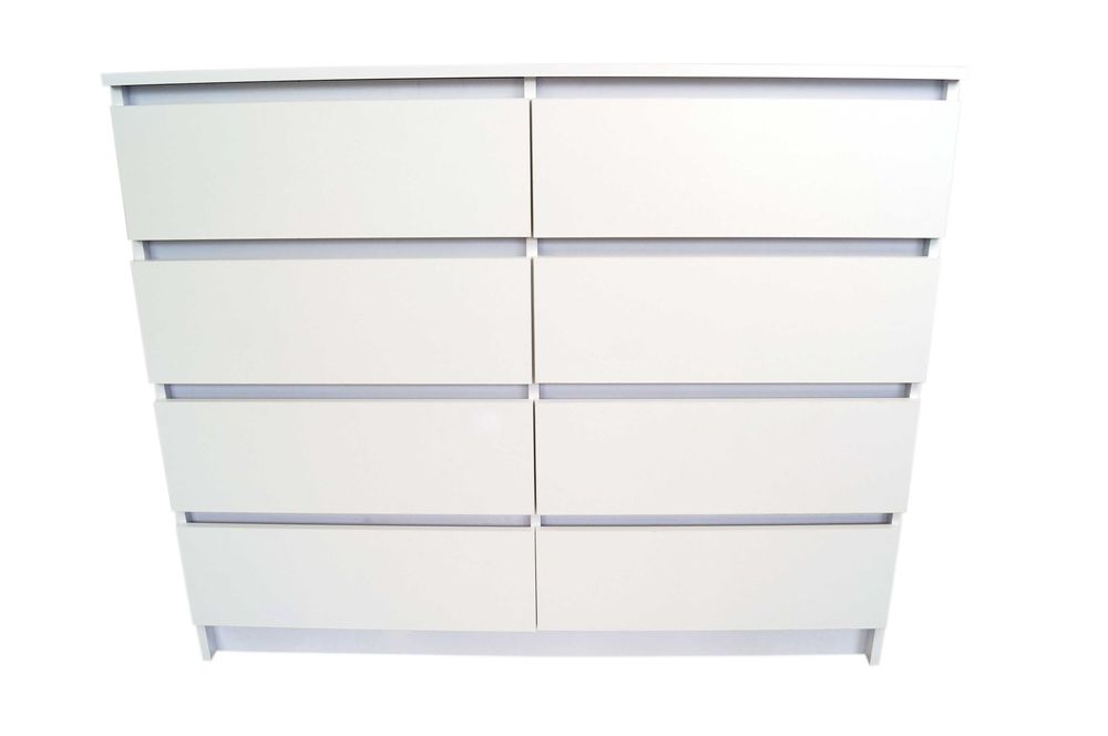 komoda z 8 szufladami  CYPRUS 120x100x50CM biała