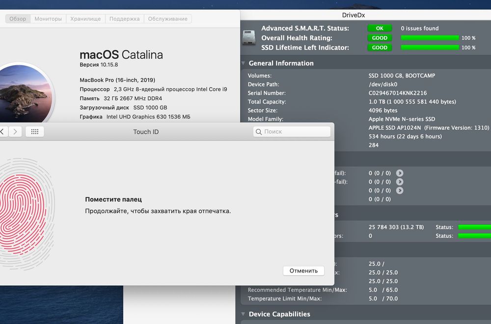 CUSTOM Apple MacBook 16 A2141 i9/32Gb/1Tb