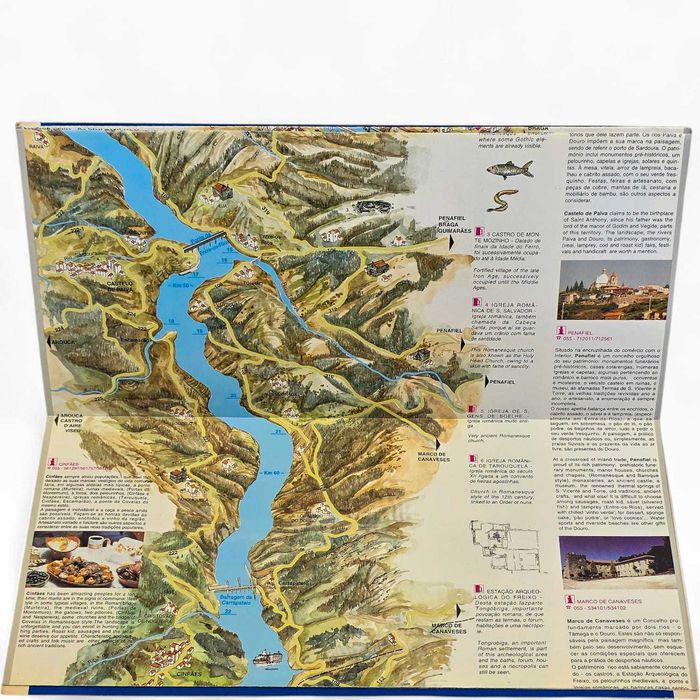Mapa Ilustrado Rio Douro– Porto a Barca d’Alva– 1994– Ed. Livro Branco