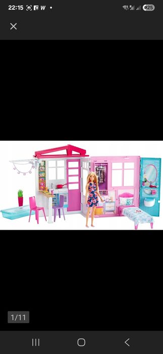 Barbie domek dla lalek+ lalka+ basen, kuchnia, FXG55