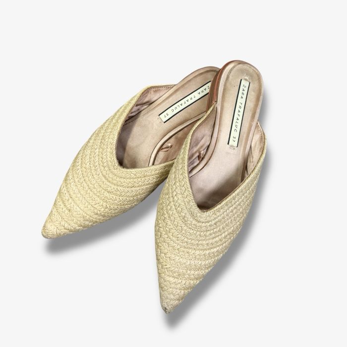 Mules de Ráfia Zara (tamanho 37)