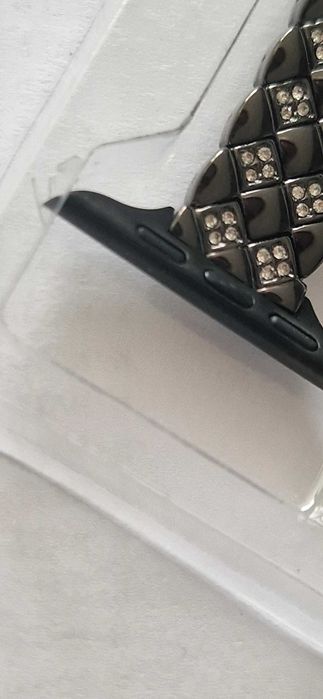 Opaska do smartwatch, stal nierdzewna i kryształki. 42/44/45/49