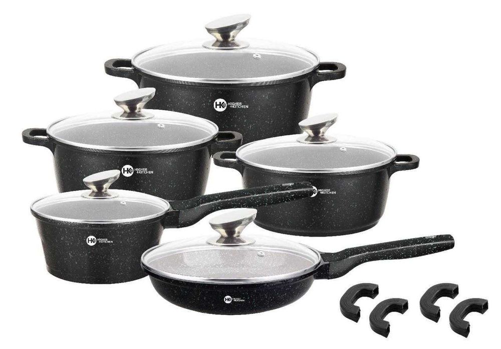 КаструлІ  із нержавіючої сталі Zepline 12,14, 18 предметів