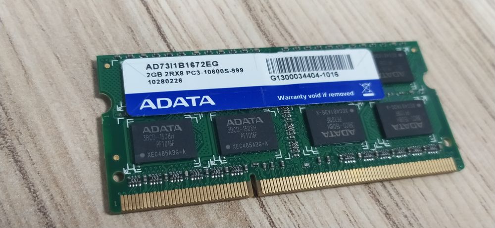 RAM ADATA, 2 pamięci po 2GB 2Rx8 DDR3 PC3