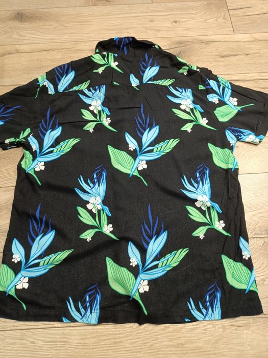 Męska koszula w motywem roślin r XL