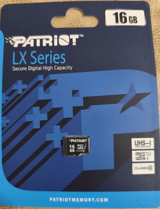 Карта пам`ятi MicroSDHC 16GB Class 10 Patriot